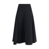 Jacquemus Black Cotton Midi Skirt